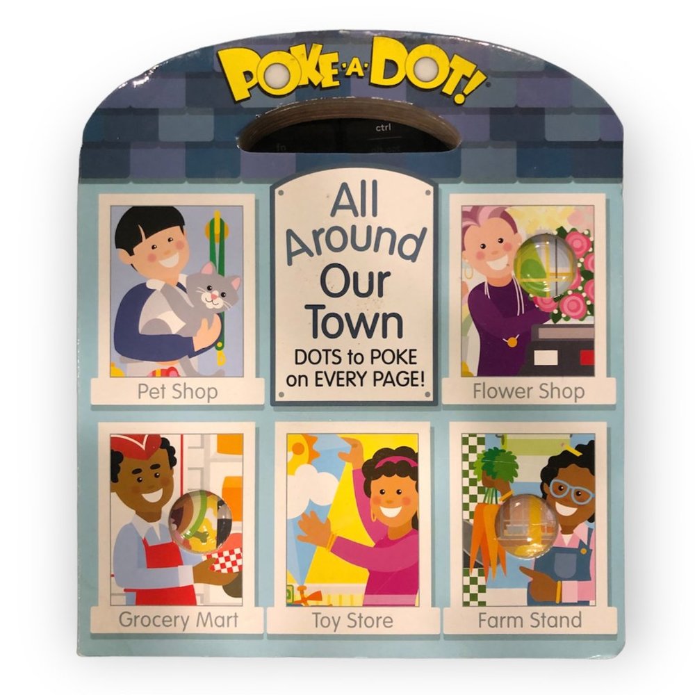NEW - Melissa & Doug Childrens Book - Poke-a-Dot: All Around Our Town